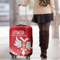 Custom Serbia Football Luggage Cover Come On Ealges Coat Of Arms Style