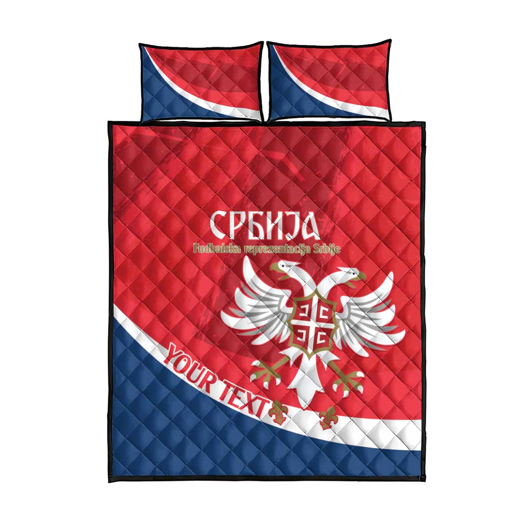 Custom Serbia Football Quilt Bed Set Come On Ealges Coat Of Arms Style