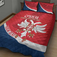 Custom Serbia Football Quilt Bed Set Come On Ealges Coat Of Arms Style