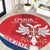 Custom Serbia Football Round Carpet Come On Ealges Coat Of Arms Style