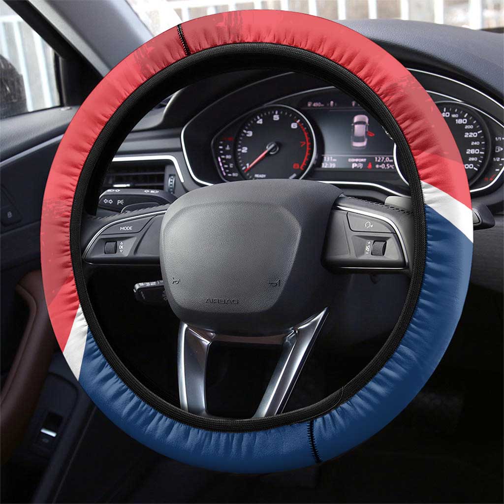 Serbia Football Steering Wheel Cover Come On Ealges Coat Of Arms Style