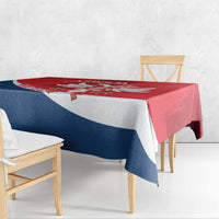 Custom Serbia Football Tablecloth Come On Ealges Coat Of Arms Style