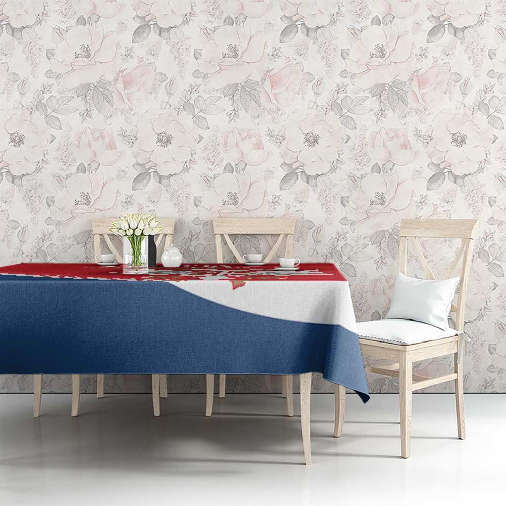 Custom Serbia Football Tablecloth Come On Ealges Coat Of Arms Style