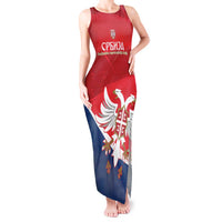 Custom Serbia Football Tank Maxi Dress Come On Ealges Coat Of Arms Style
