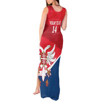 Custom Serbia Football Tank Maxi Dress Come On Ealges Coat Of Arms Style