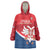 Custom Serbia Football Wearable Blanket Hoodie Come On Ealges Coat Of Arms Style
