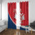 Custom Serbia Football Window Curtain Come On Ealges Coat Of Arms Style