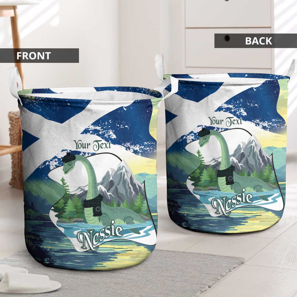Personalised Nessie Scotland Laundry Basket Scottish Folklore Loch Ness Monster