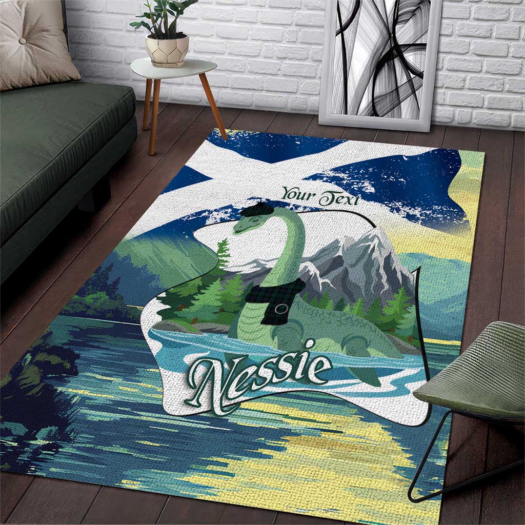 Personalised Nessie Scotland Area Rug Scottish Folklore Loch Ness Monster