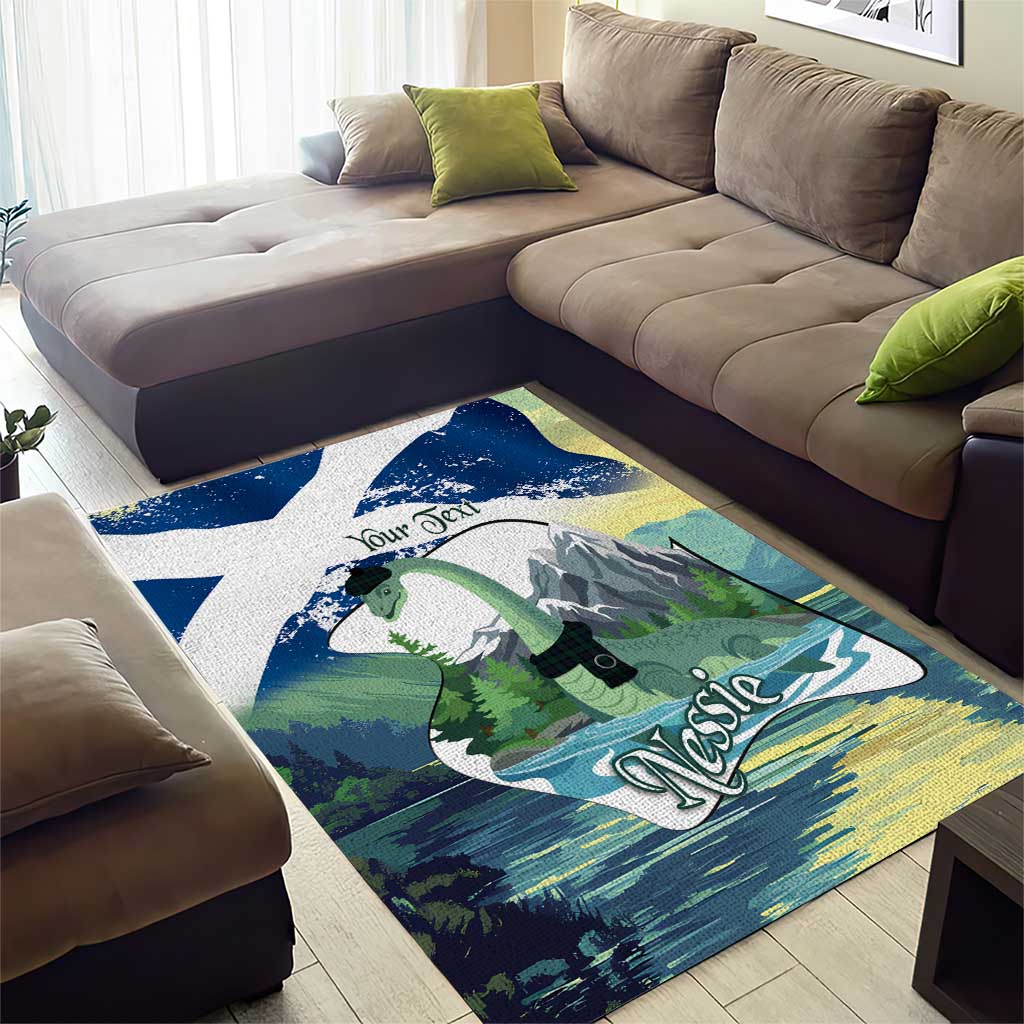 Personalised Nessie Scotland Area Rug Scottish Folklore Loch Ness Monster