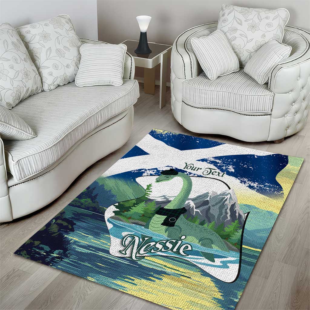 Personalised Nessie Scotland Area Rug Scottish Folklore Loch Ness Monster