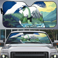 Personalised Nessie Scotland Auto Sun Shade Scottish Folklore Loch Ness Monster