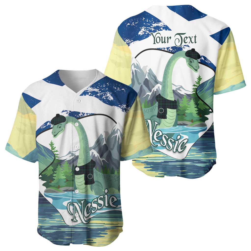 Personalised Nessie Scotland Baseball Jersey Scottish Folklore Loch Ness Monster