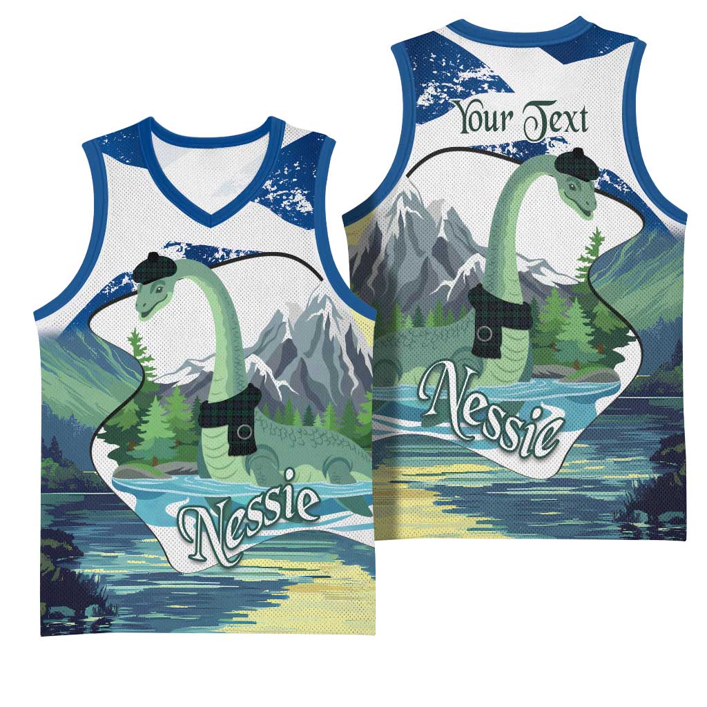 Personalised Nessie Scotland Basketball Jersey Scottish Folklore Loch Ness Monster