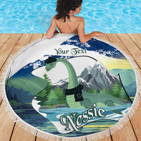 Personalised Nessie Scotland Beach Blanket Scottish Folklore Loch Ness Monster
