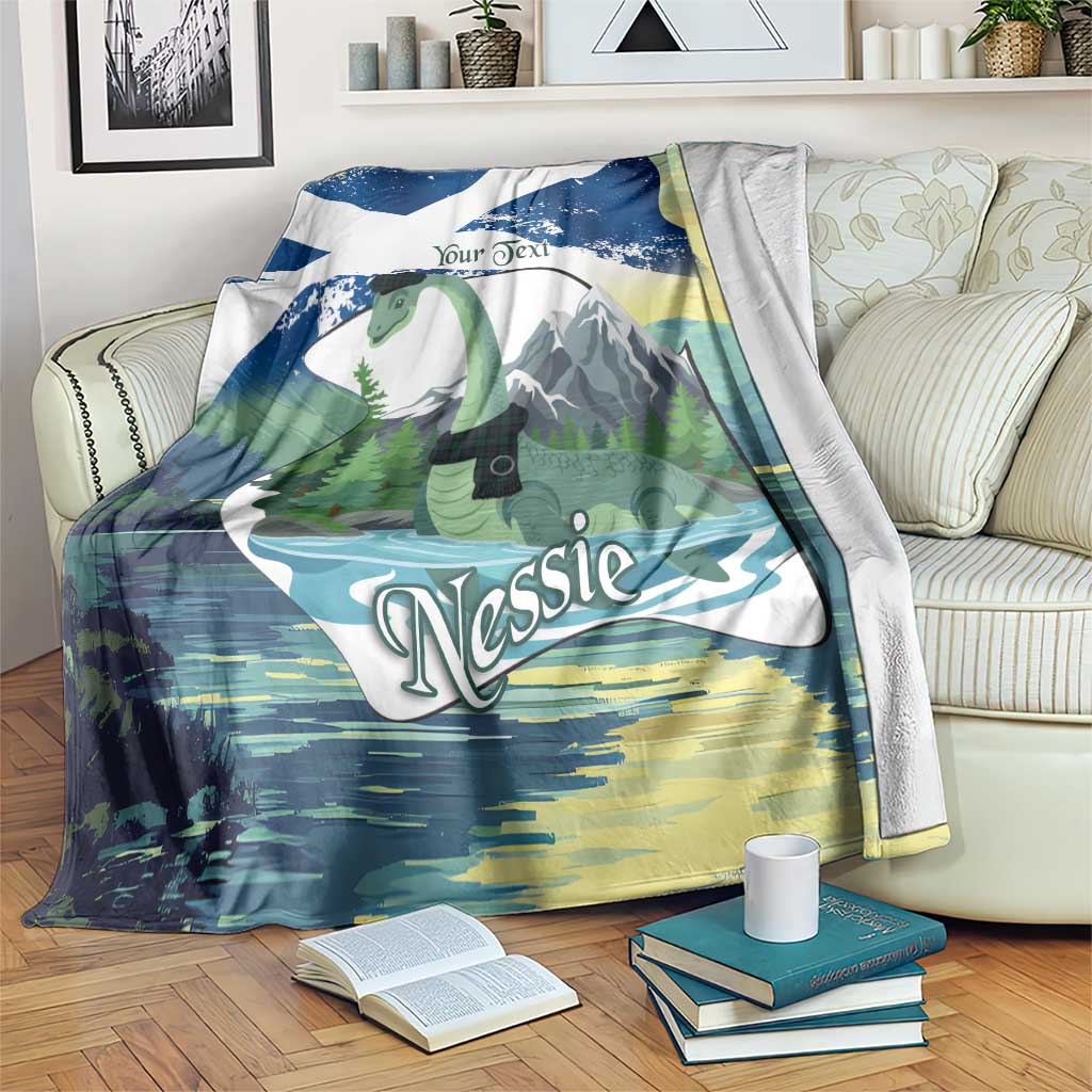 Personalised Nessie Scotland Blanket Scottish Folklore Loch Ness Monster