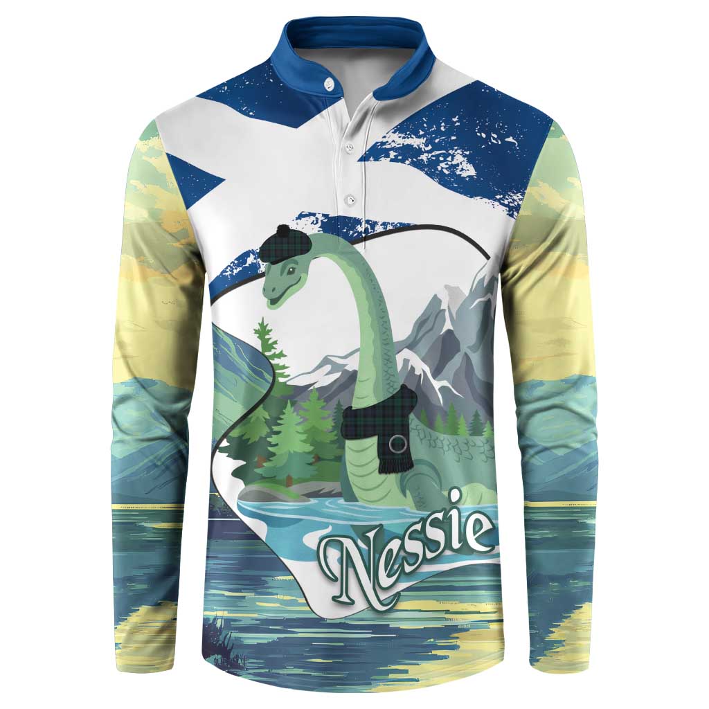 Personalised Nessie Scotland Button Sweatshirt Scottish Folklore Loch Ness Monster