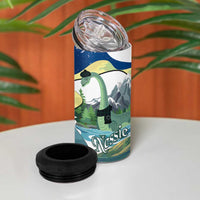 Personalised Nessie Scotland 4 in 1 Can Cooler Tumbler Scottish Folklore Loch Ness Monster