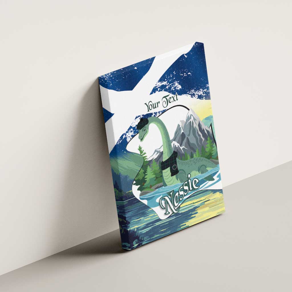 Personalised Nessie Scotland Canvas Wall Art Scottish Folklore Loch Ness Monster