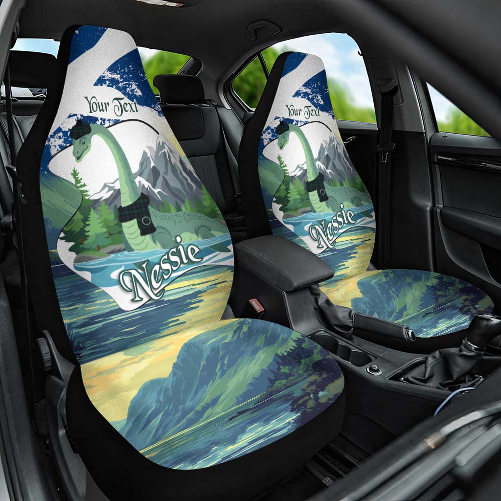 Personalised Nessie Scotland Car Seat Cover Scottish Folklore Loch Ness Monster