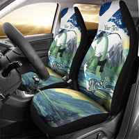 Personalised Nessie Scotland Car Seat Cover Scottish Folklore Loch Ness Monster
