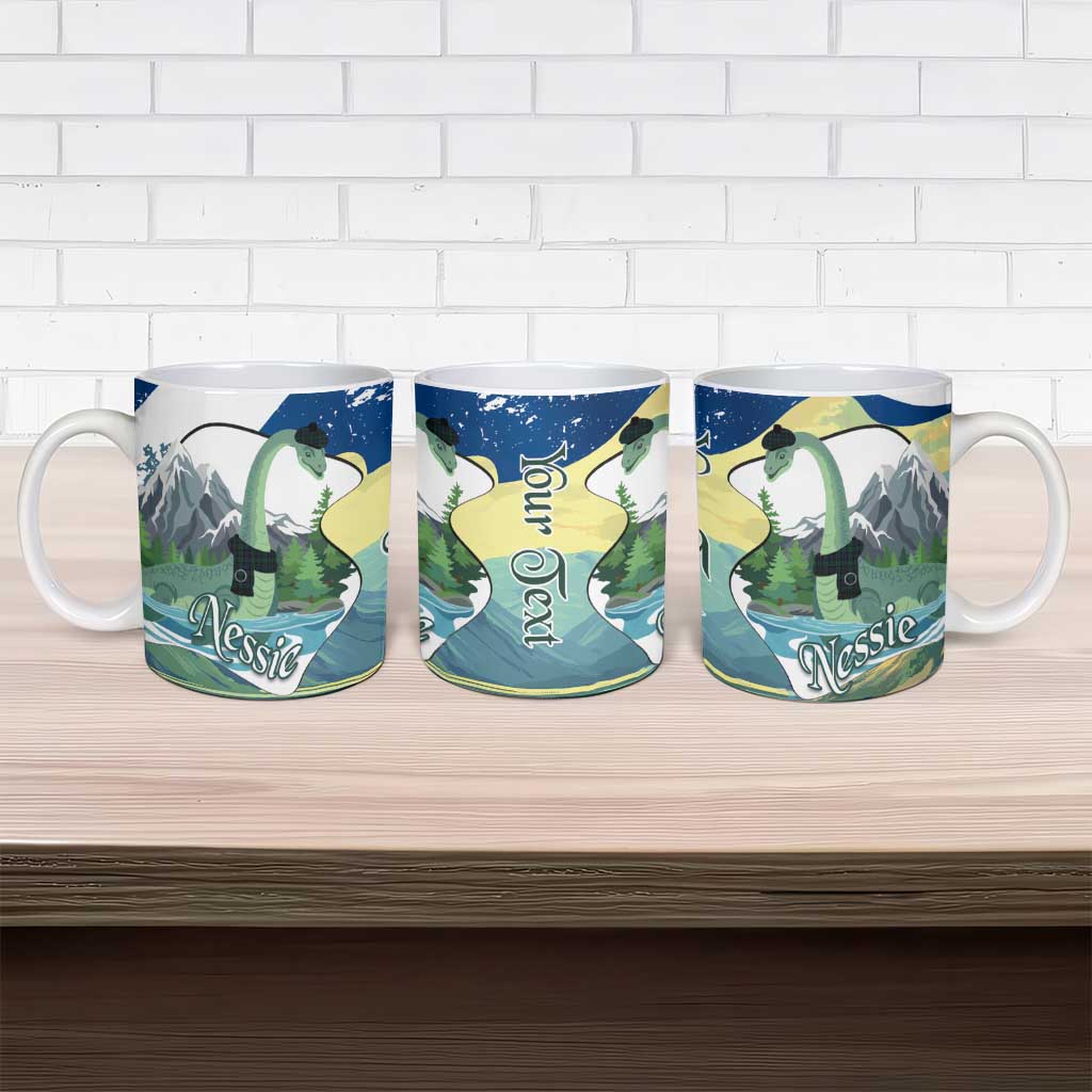 Personalised Nessie Scotland Ceramic Mug Scottish Folklore Loch Ness Monster