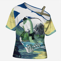 Personalised Nessie Scotland Cross Shoulder Shirt Scottish Folklore Loch Ness Monster