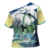 Personalised Nessie Scotland Cross Shoulder Shirt Scottish Folklore Loch Ness Monster