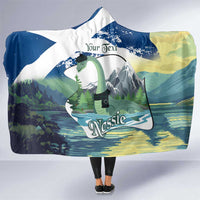 Personalised Nessie Scotland Hooded Blanket Scottish Folklore Loch Ness Monster