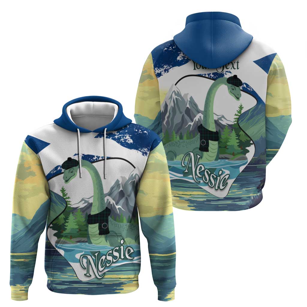 Personalised Nessie Scotland Hoodie Scottish Folklore Loch Ness Monster