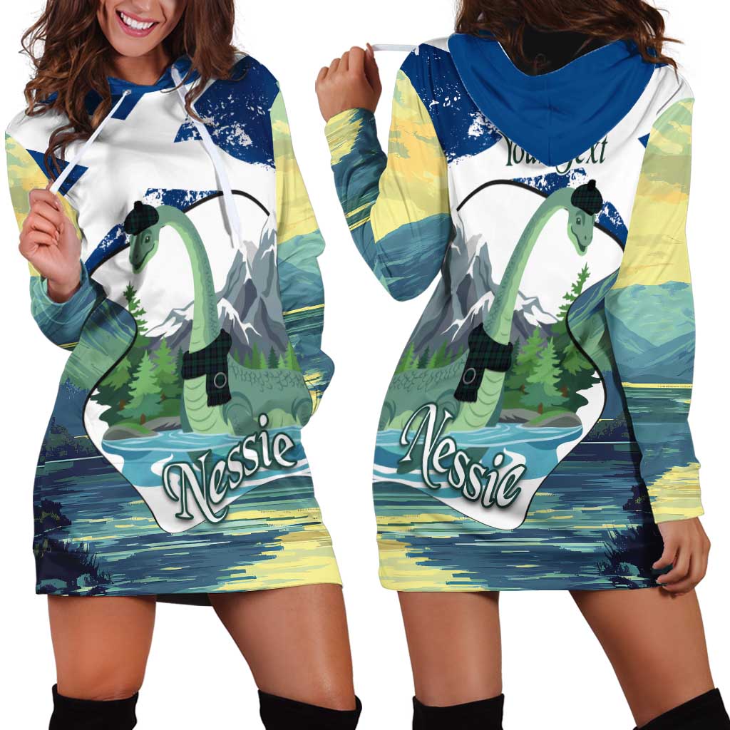 Personalised Nessie Scotland Hoodie Dress Scottish Folklore Loch Ness Monster