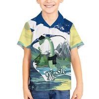 Personalised Nessie Scotland Kid Hawaiian Shirt Scottish Folklore Loch Ness Monster