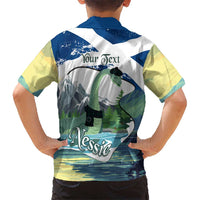 Personalised Nessie Scotland Kid Hawaiian Shirt Scottish Folklore Loch Ness Monster