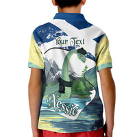 Personalised Nessie Scotland Kid Polo Shirt Scottish Folklore Loch Ness Monster