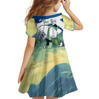 Personalised Nessie Scotland Kid Short Sleeve Dress Scottish Folklore Loch Ness Monster