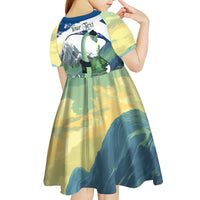 Personalised Nessie Scotland Kid Short Sleeve Dress Scottish Folklore Loch Ness Monster