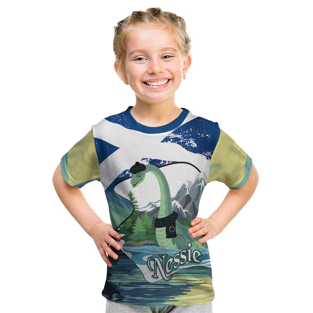 Personalised Nessie Scotland Kid T Shirt Scottish Folklore Loch Ness Monster