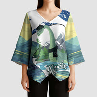 Personalised Nessie Scotland Kimono Sleeve Blouse Scottish Folklore Loch Ness Monster