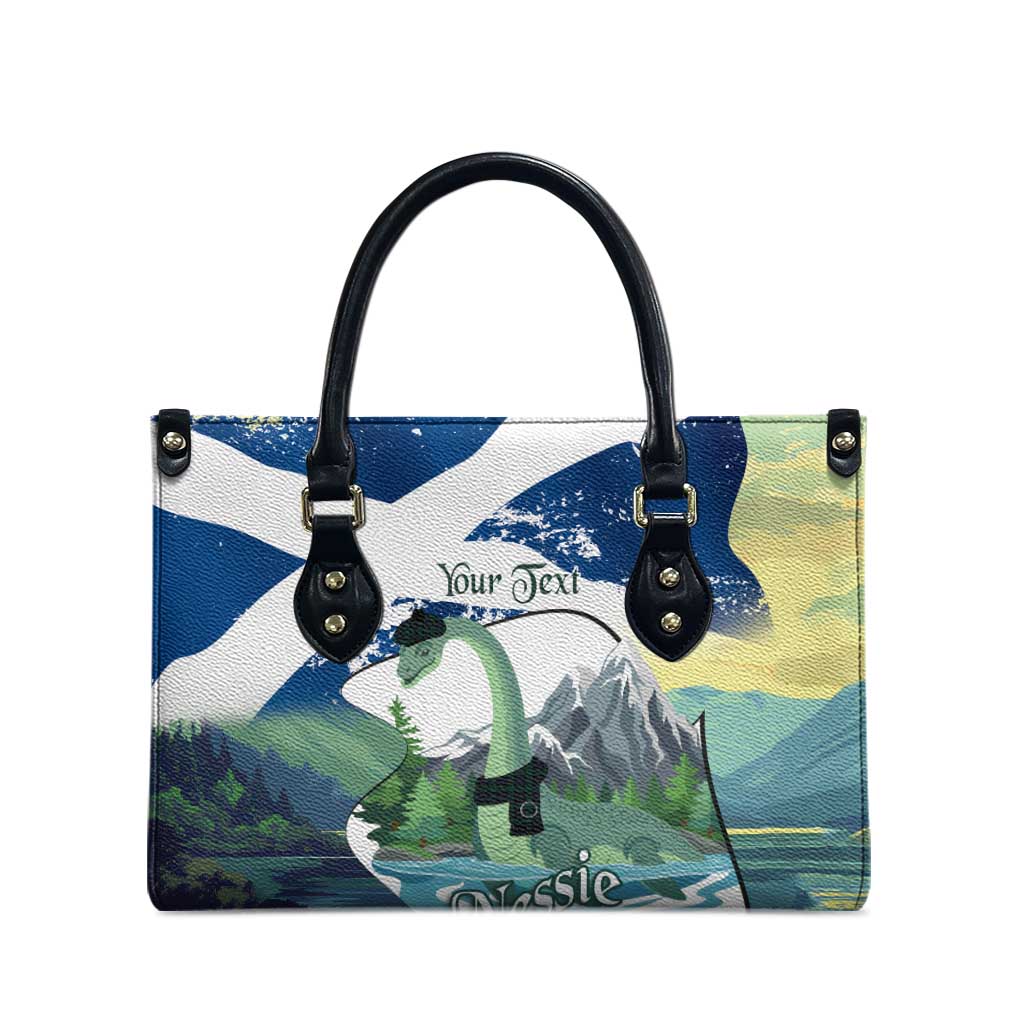 Personalised Nessie Scotland Leather Bag Scottish Folklore Loch Ness Monster