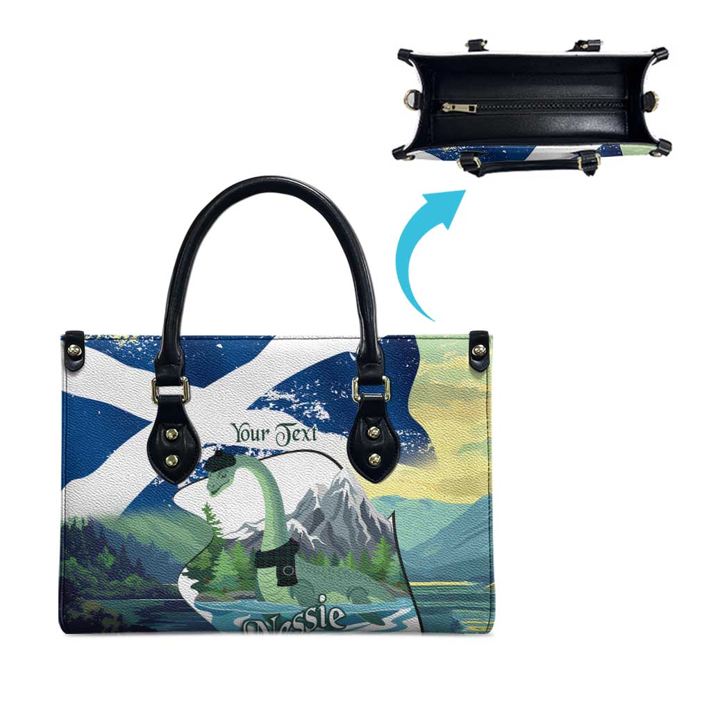 Personalised Nessie Scotland Leather Bag Scottish Folklore Loch Ness Monster