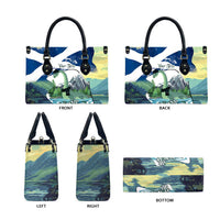 Personalised Nessie Scotland Leather Bag Scottish Folklore Loch Ness Monster