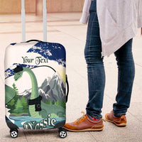 Personalised Nessie Scotland Luggage Cover Scottish Folklore Loch Ness Monster