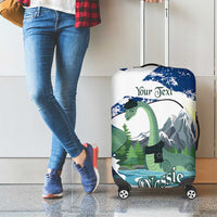Personalised Nessie Scotland Luggage Cover Scottish Folklore Loch Ness Monster