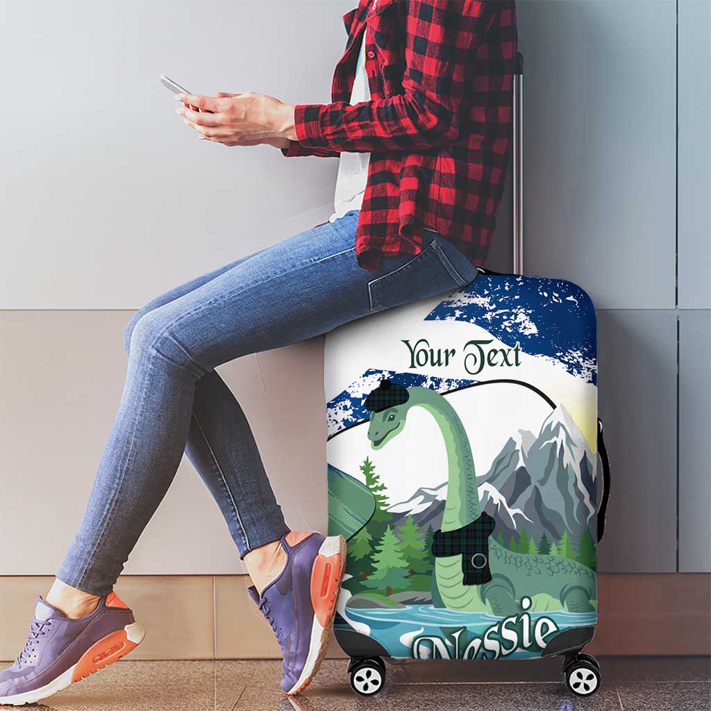 Personalised Nessie Scotland Luggage Cover Scottish Folklore Loch Ness Monster