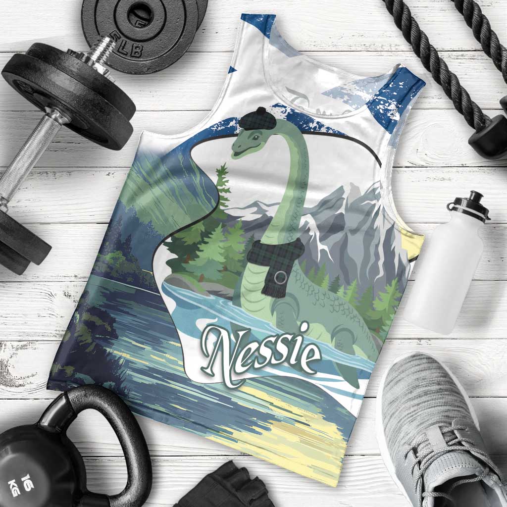 Personalised Nessie Scotland Men Tank Top Scottish Folklore Loch Ness Monster