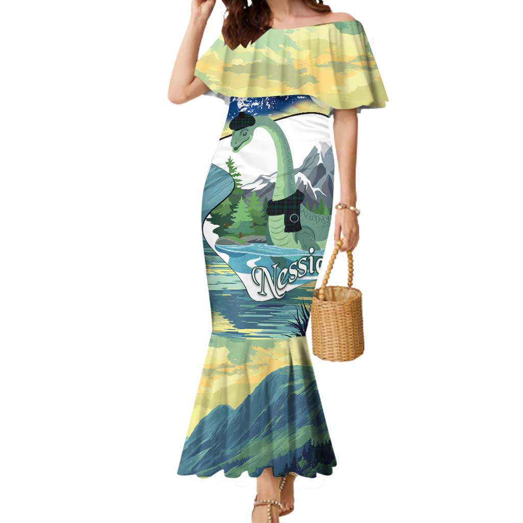 Personalised Nessie Scotland Mermaid Dress Scottish Folklore Loch Ness Monster