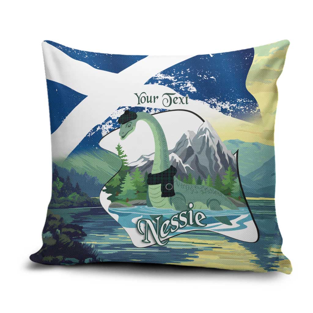 Personalised Nessie Scotland Pillow Cover Scottish Folklore Loch Ness Monster