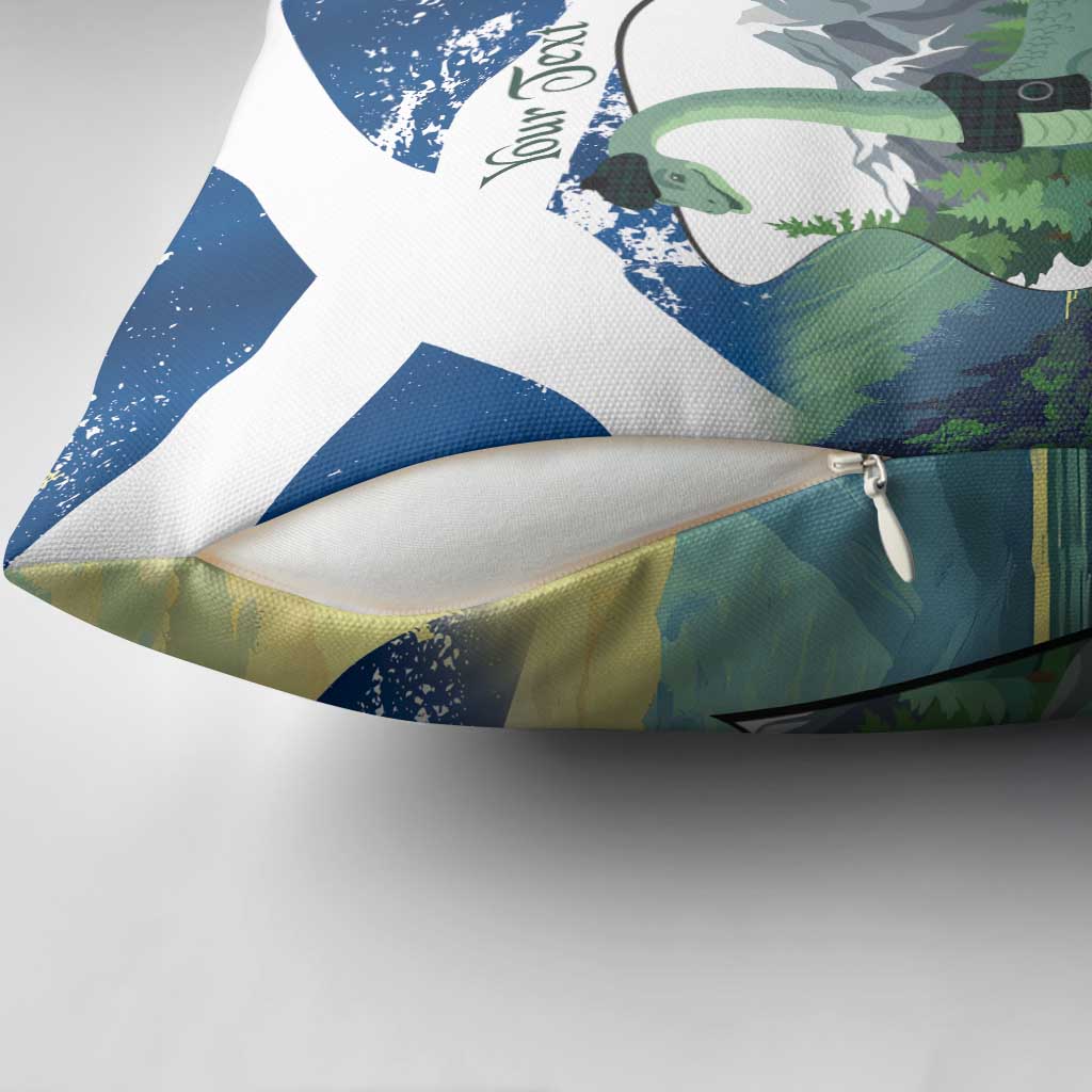 Personalised Nessie Scotland Pillow Cover Scottish Folklore Loch Ness Monster