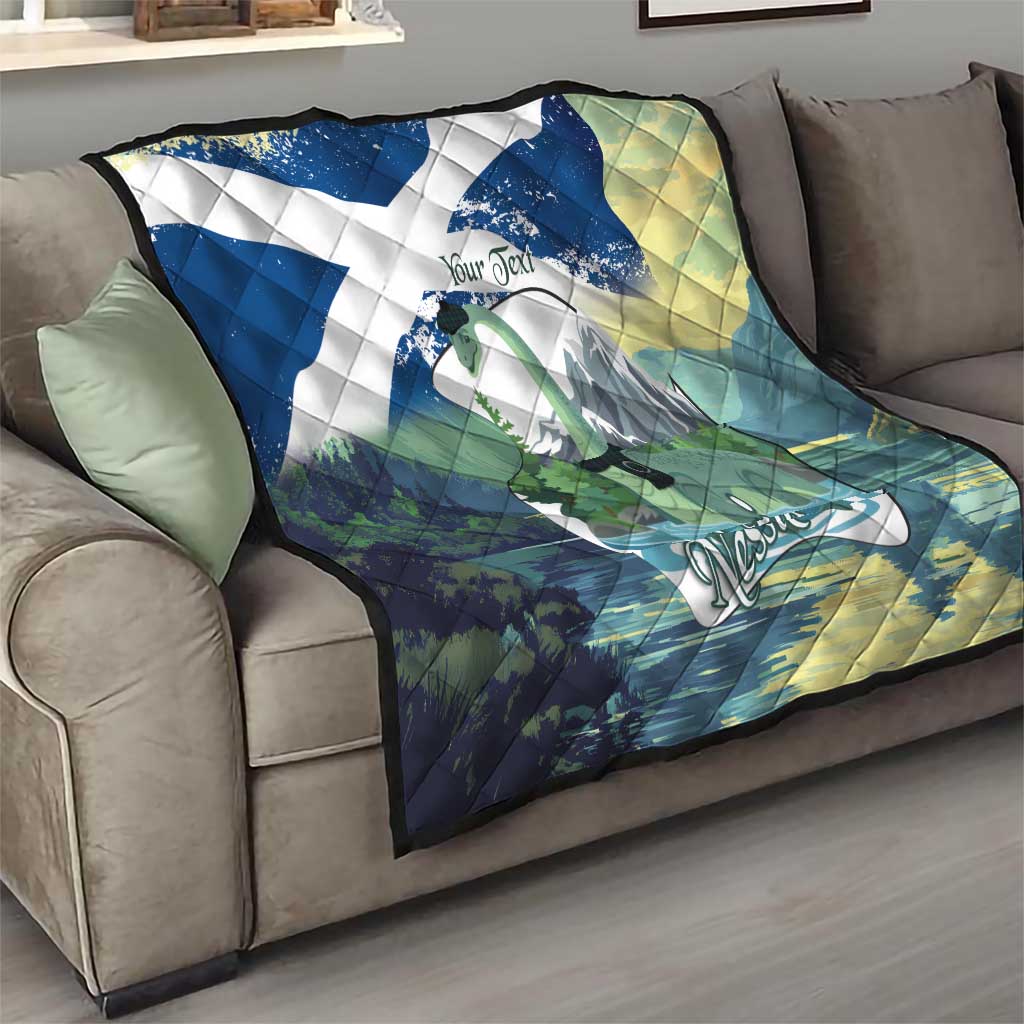 Personalised Nessie Scotland Quilt Scottish Folklore Loch Ness Monster