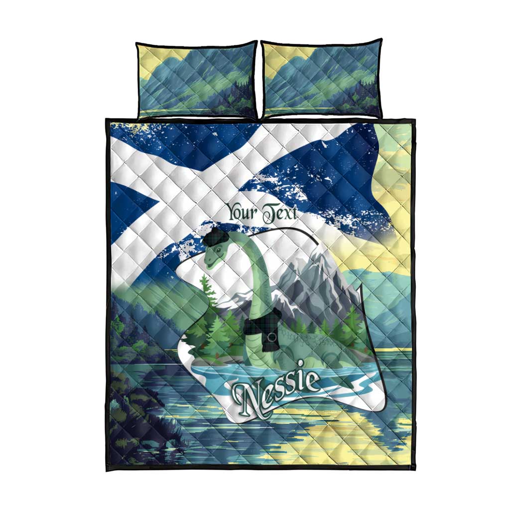 Personalised Nessie Scotland Quilt Bed Set Scottish Folklore Loch Ness Monster